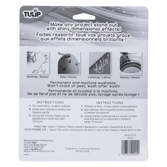 Tulip® Slick® Dimensional Fabric Paint, 6ct.